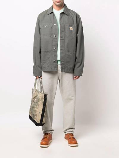 Carhartt logo patch shirt jacket outlook