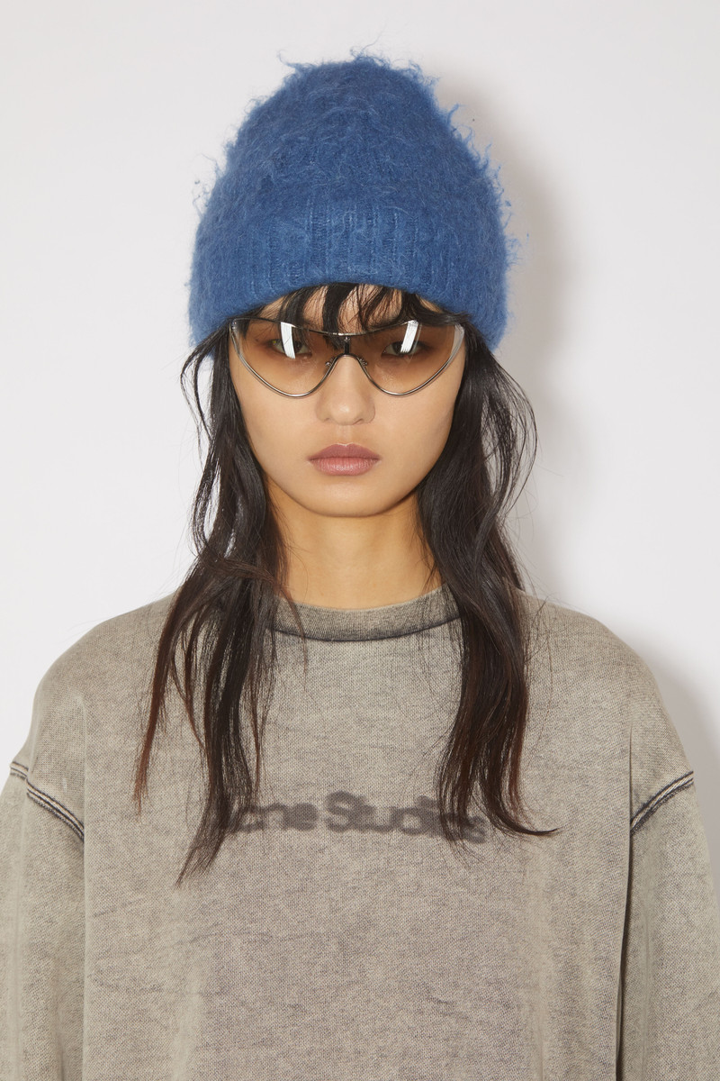 Acne Studios Wool mohair beanie - Denim blue outlook
