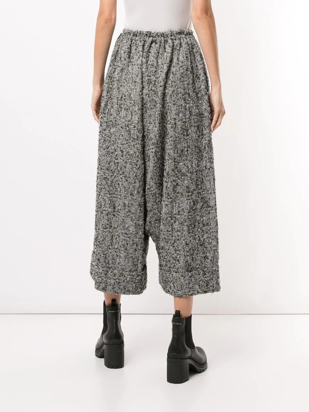 cropped wide leg trousers - 4