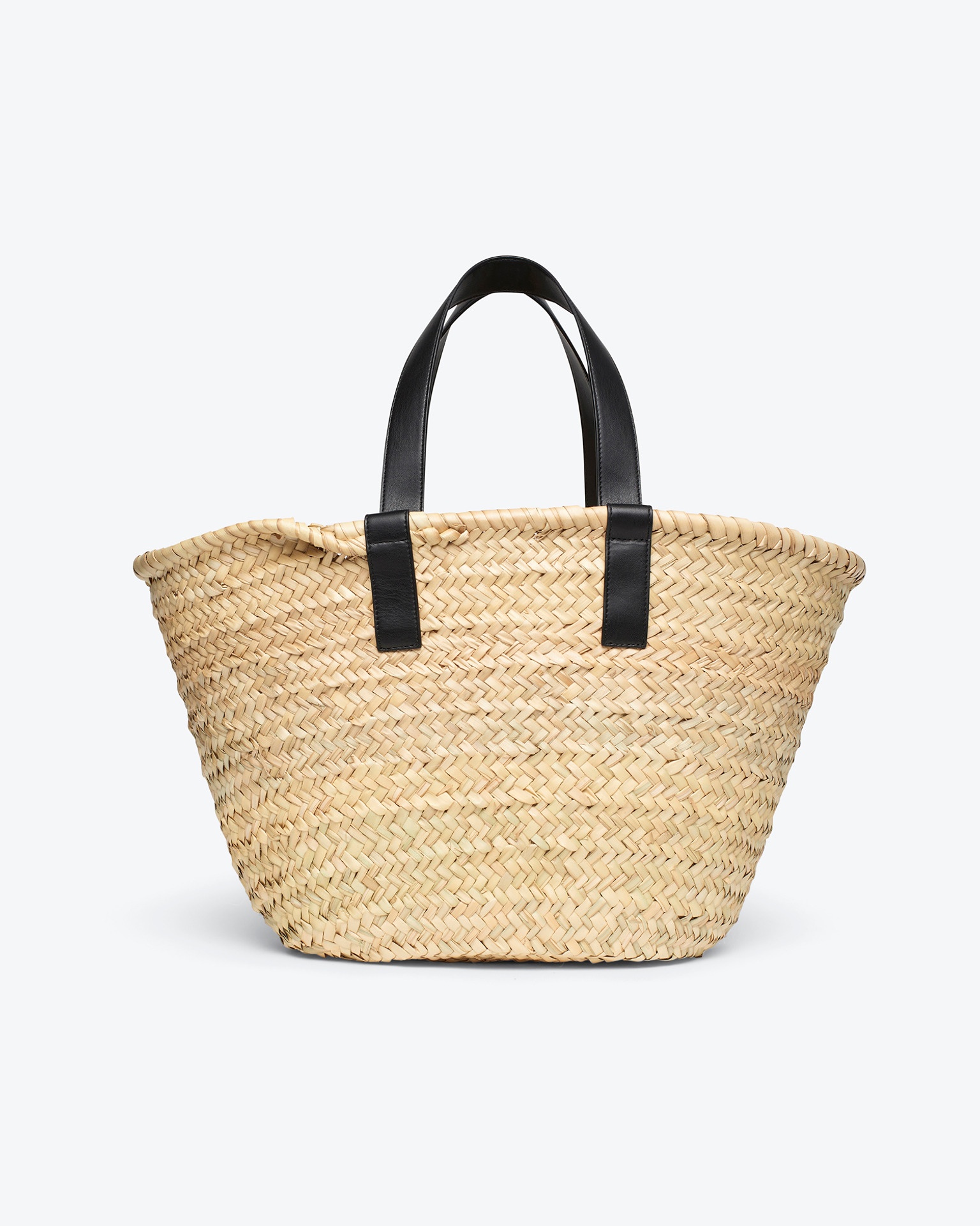 THE BEACH BAG - Raffia tote - Natural/black/black - 3