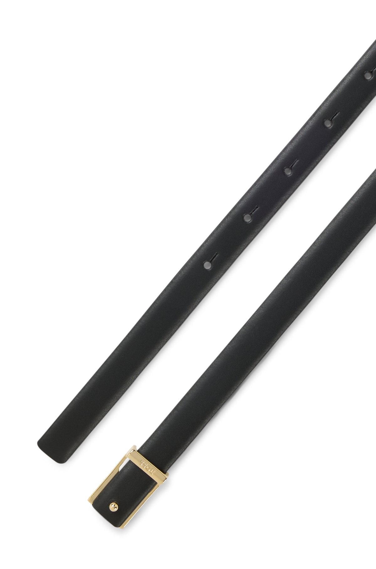 LEATHER BELT WITH GOLD-TONE BUCKLE - 3
