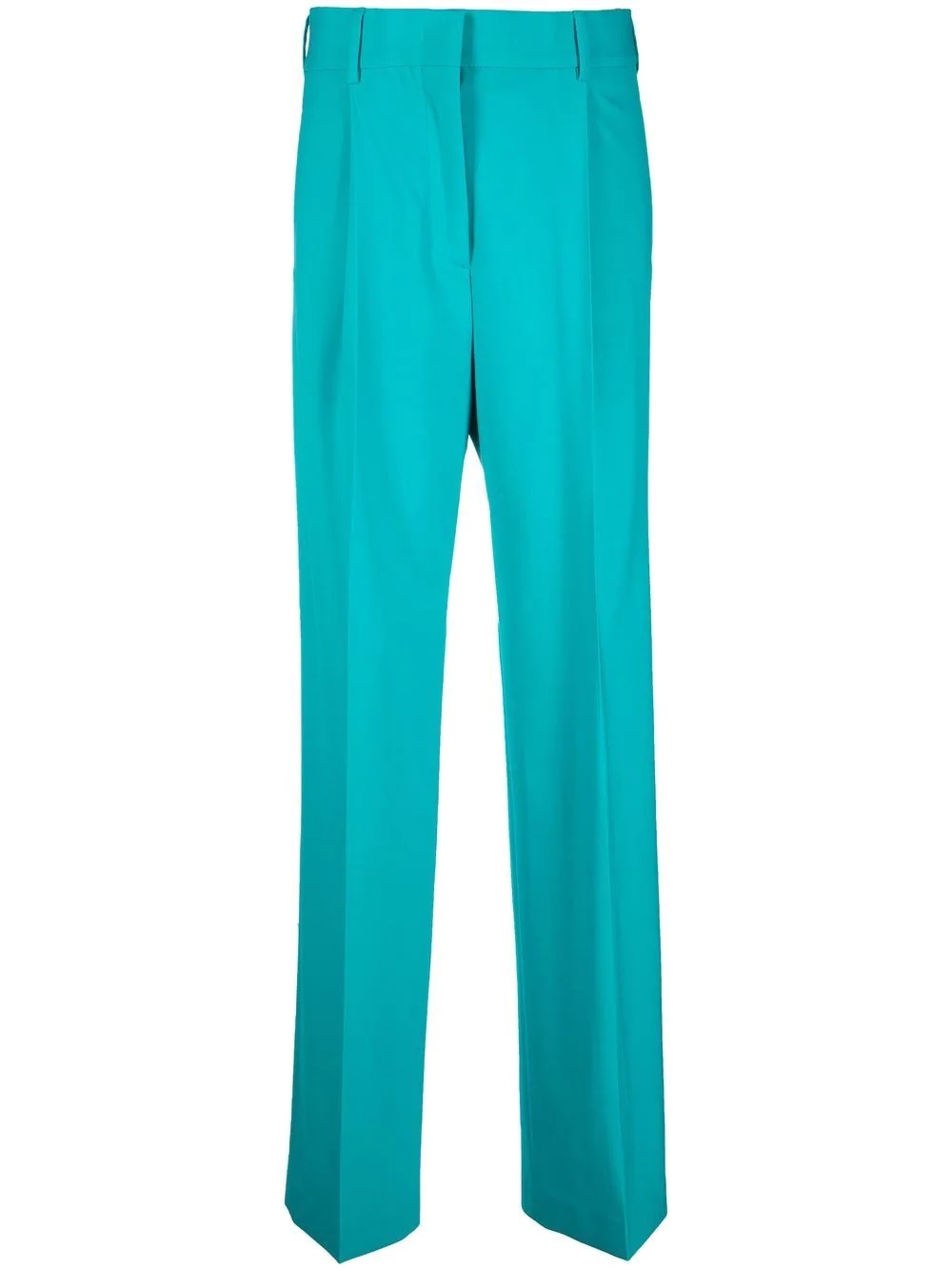 straight-leg wool trousers - 1