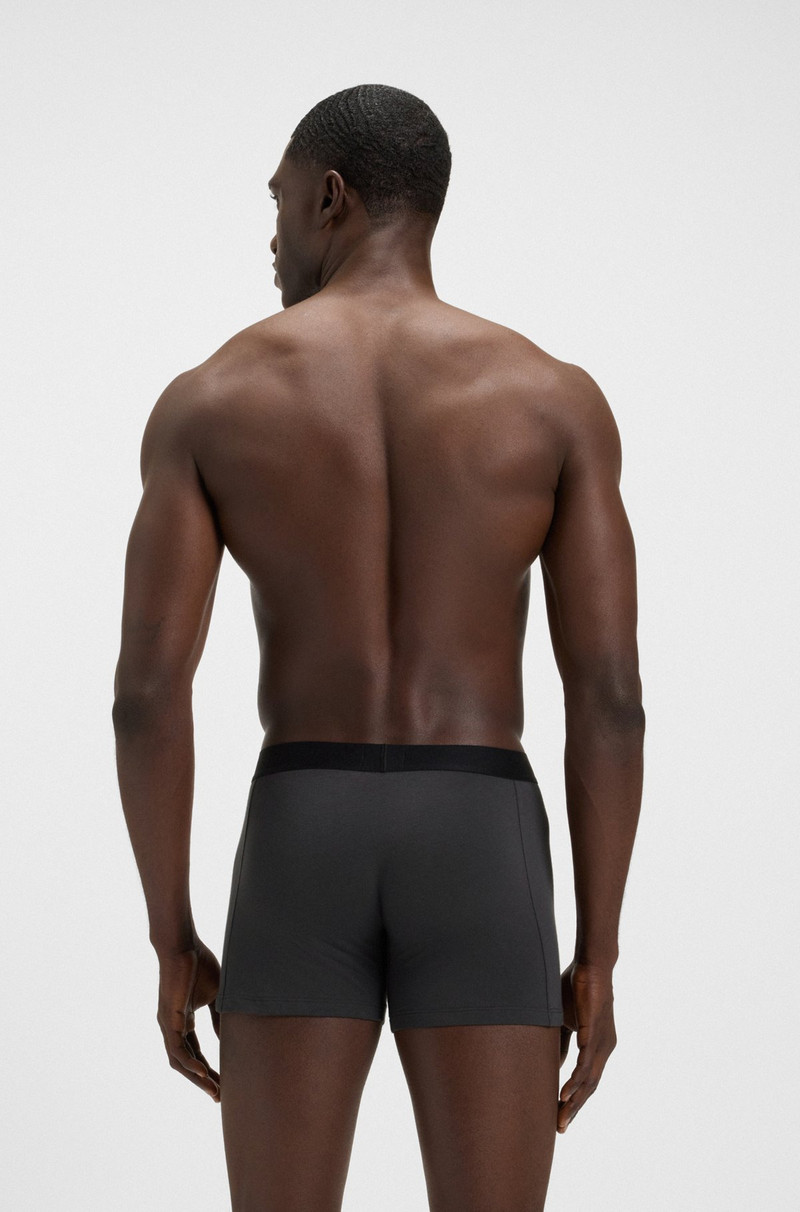 BOSS TWO-PACK OF STRETCH-COTTON BOXER BRIEFS WITH LOGO WAISTBANDS outlook