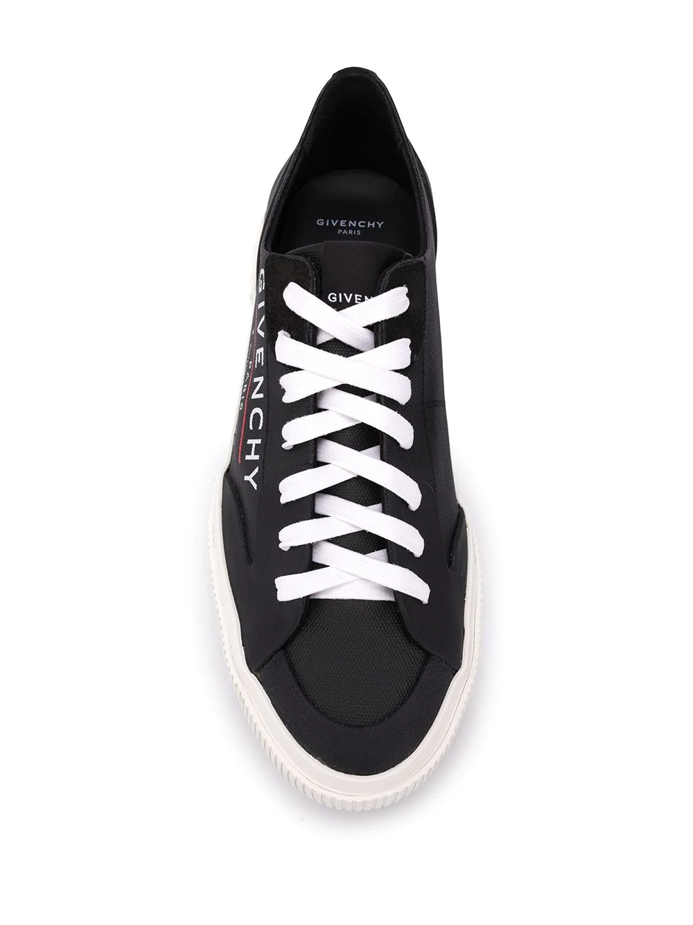 side logo print sneakers - 4