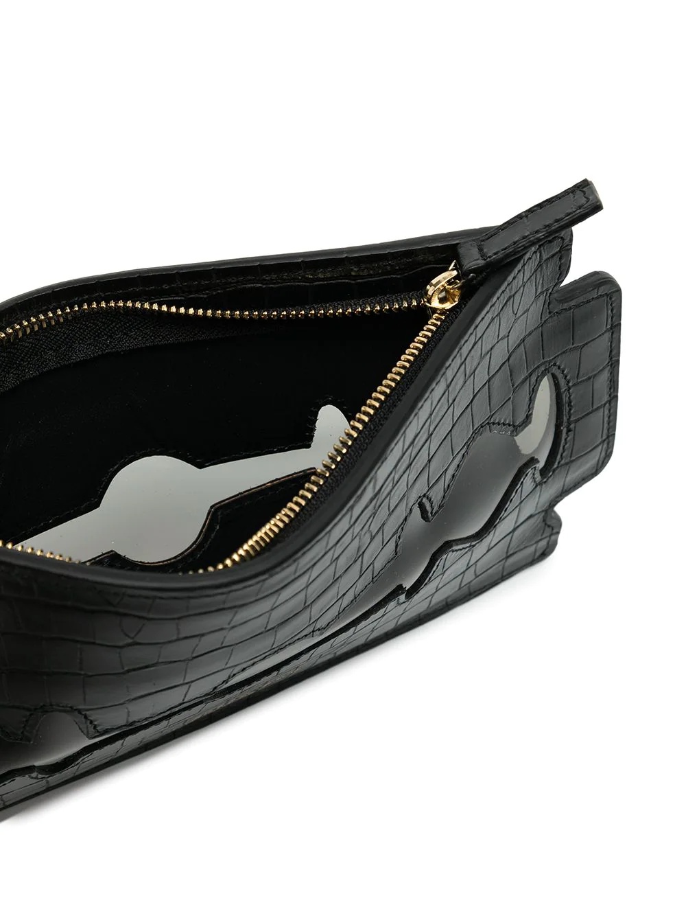 Blade crocodile-effect clutch bag - 5