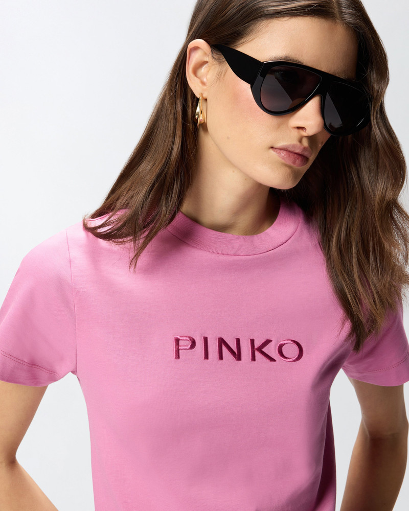 T-SHIRT WITH PINKO LOGO EMBROIDERY 6