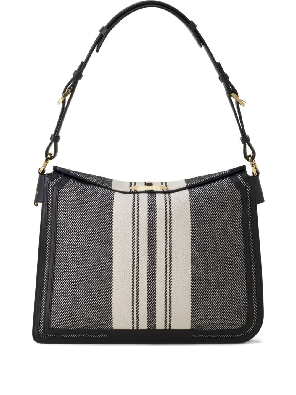 Compagnon striped shoulder bag - 1
