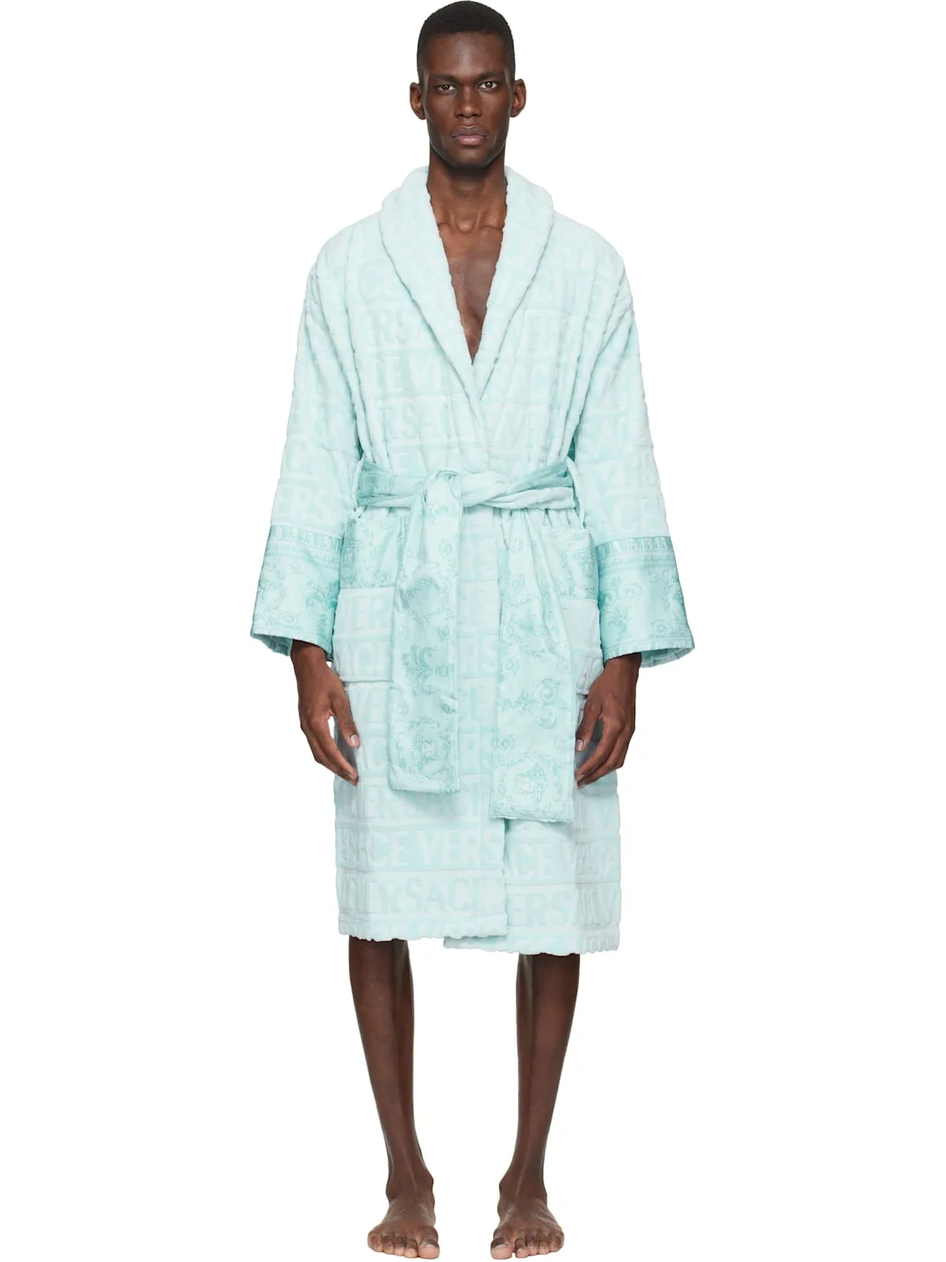 Blue 'I Heart Baroque' Bathrobe - 1
