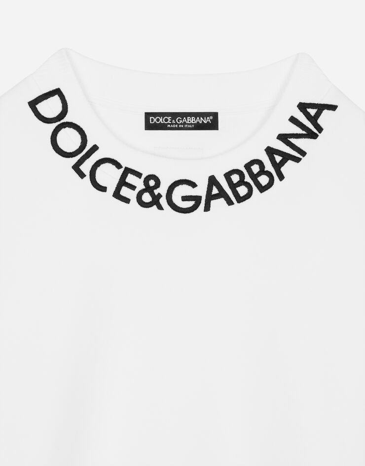 Cropped jersey sweatshirt with logo embroidery on neck - 3