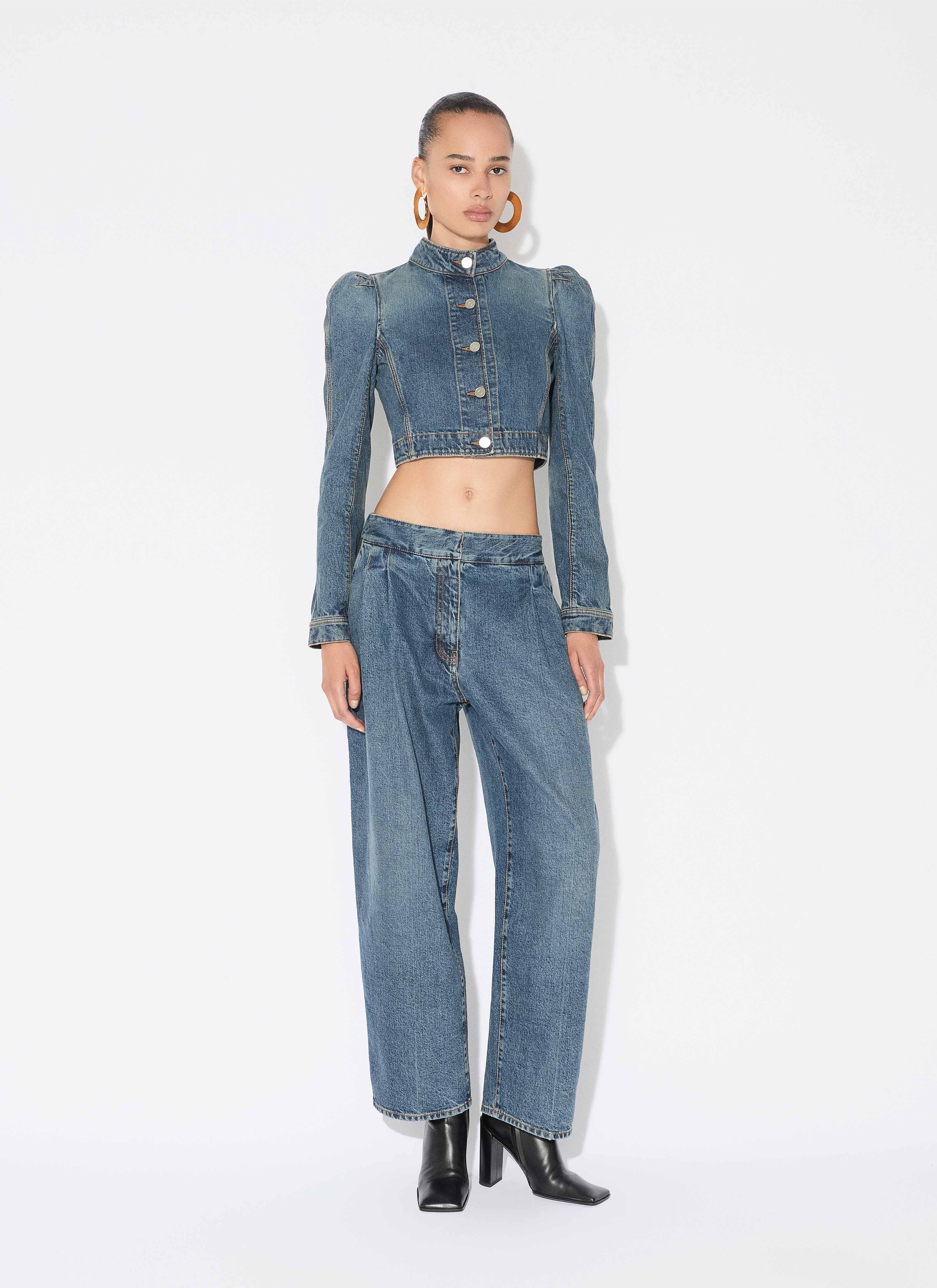 DENIM TAILORED PANTS - 2