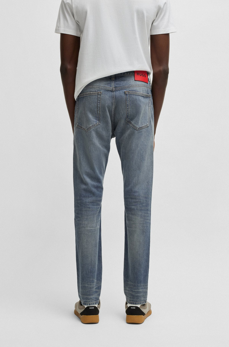 SLIM-FIT JEANS IN GRAY-BLUE COMFORT-STRETCH DENIM 4