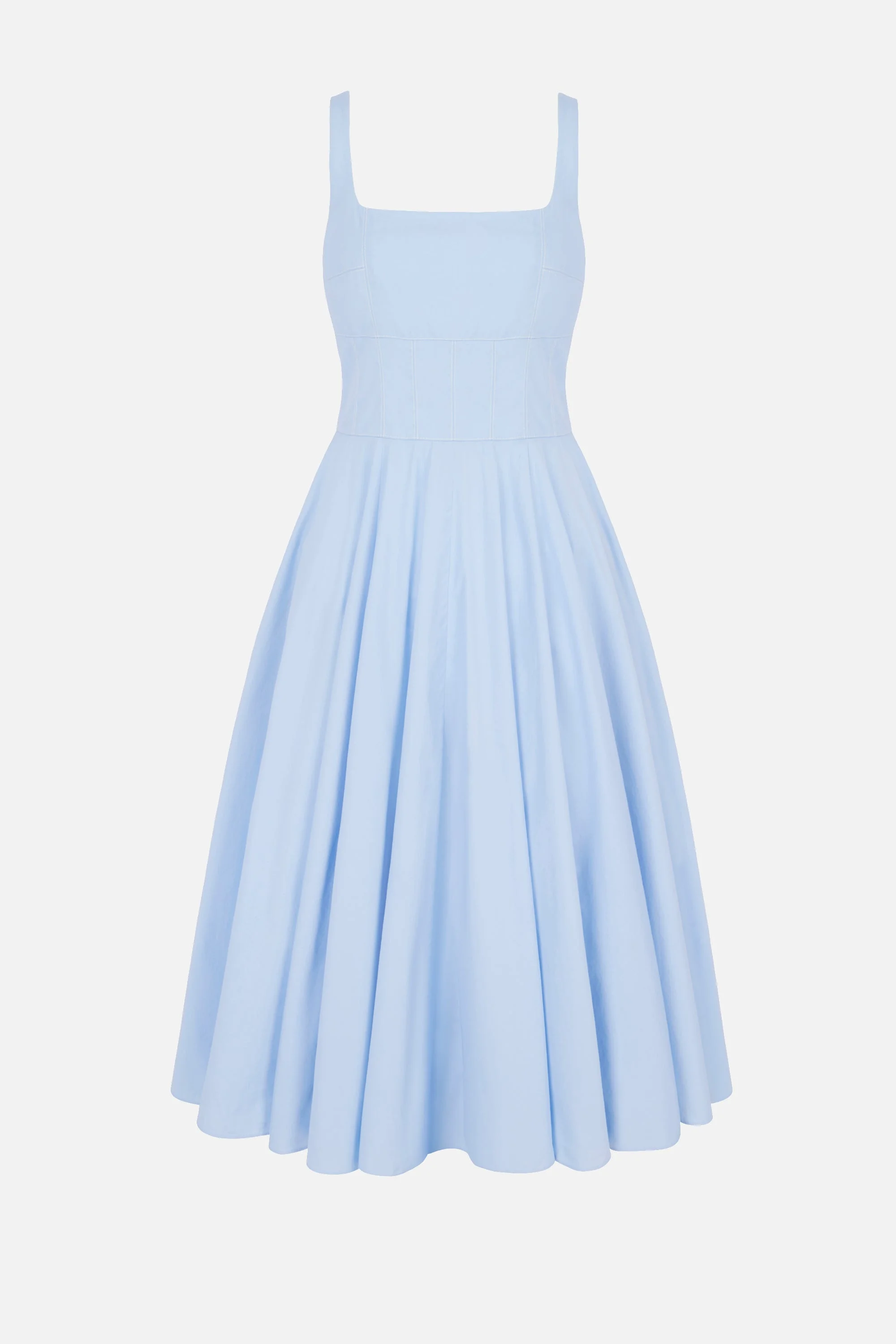 Nikush Dress in Icy Blue Denim - 1