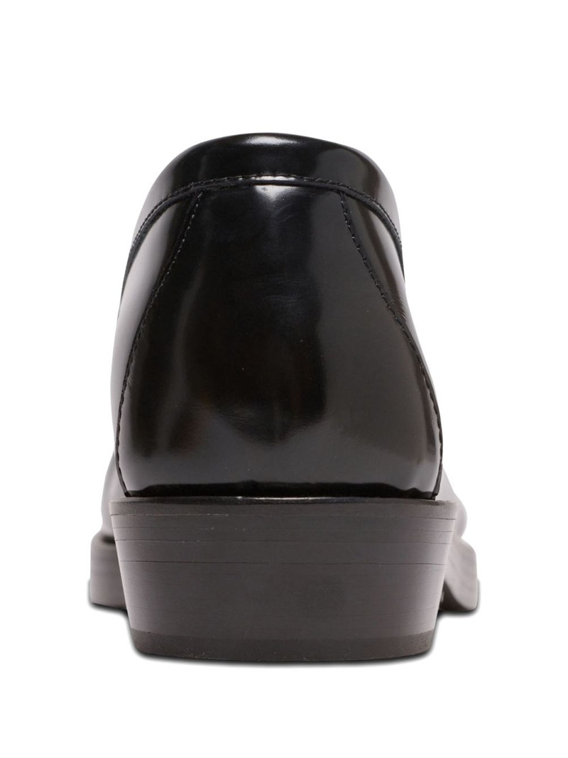 square-toe leather loafers 3