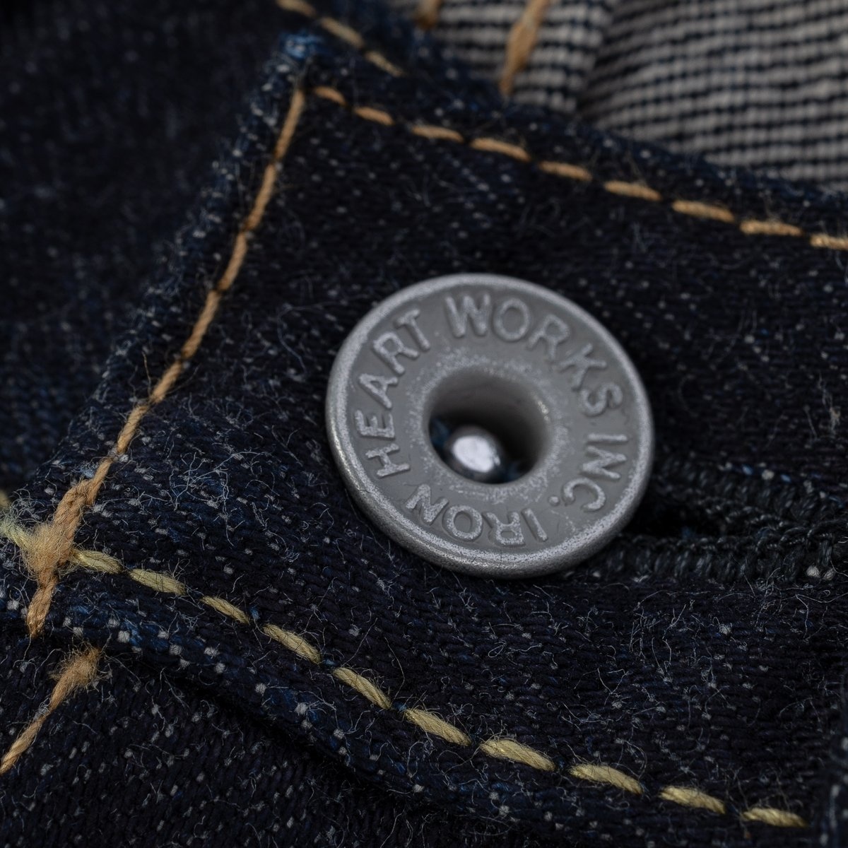 IHxSJF-634 14oz Iron Heart x SJF Selvedge Denim Straight Cut Jeans - Indigo - 14