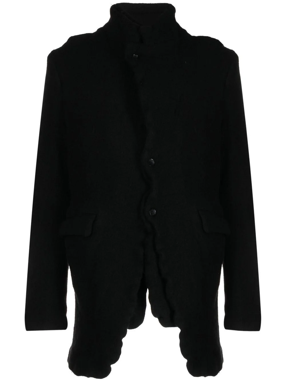 layered-effect button-fastening jacket - 1