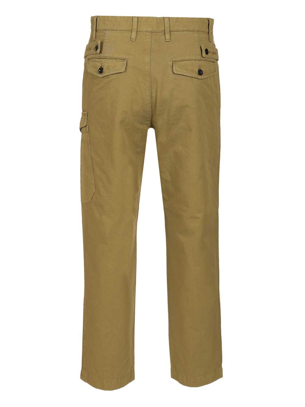 Cargo Made Of Cotton Gabardine Trousers Green - 2