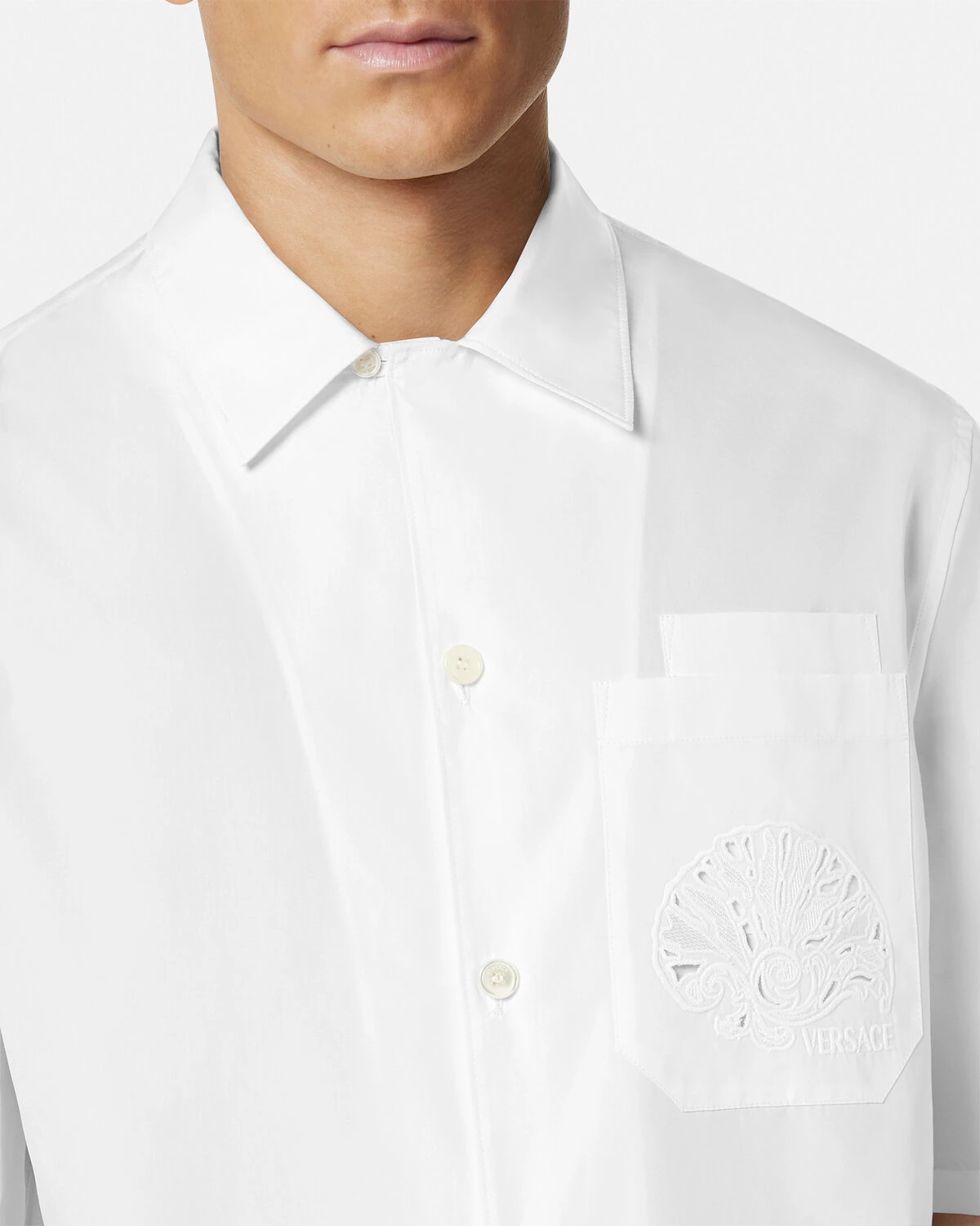 Embroidered Barocco Sea Shirt - 6