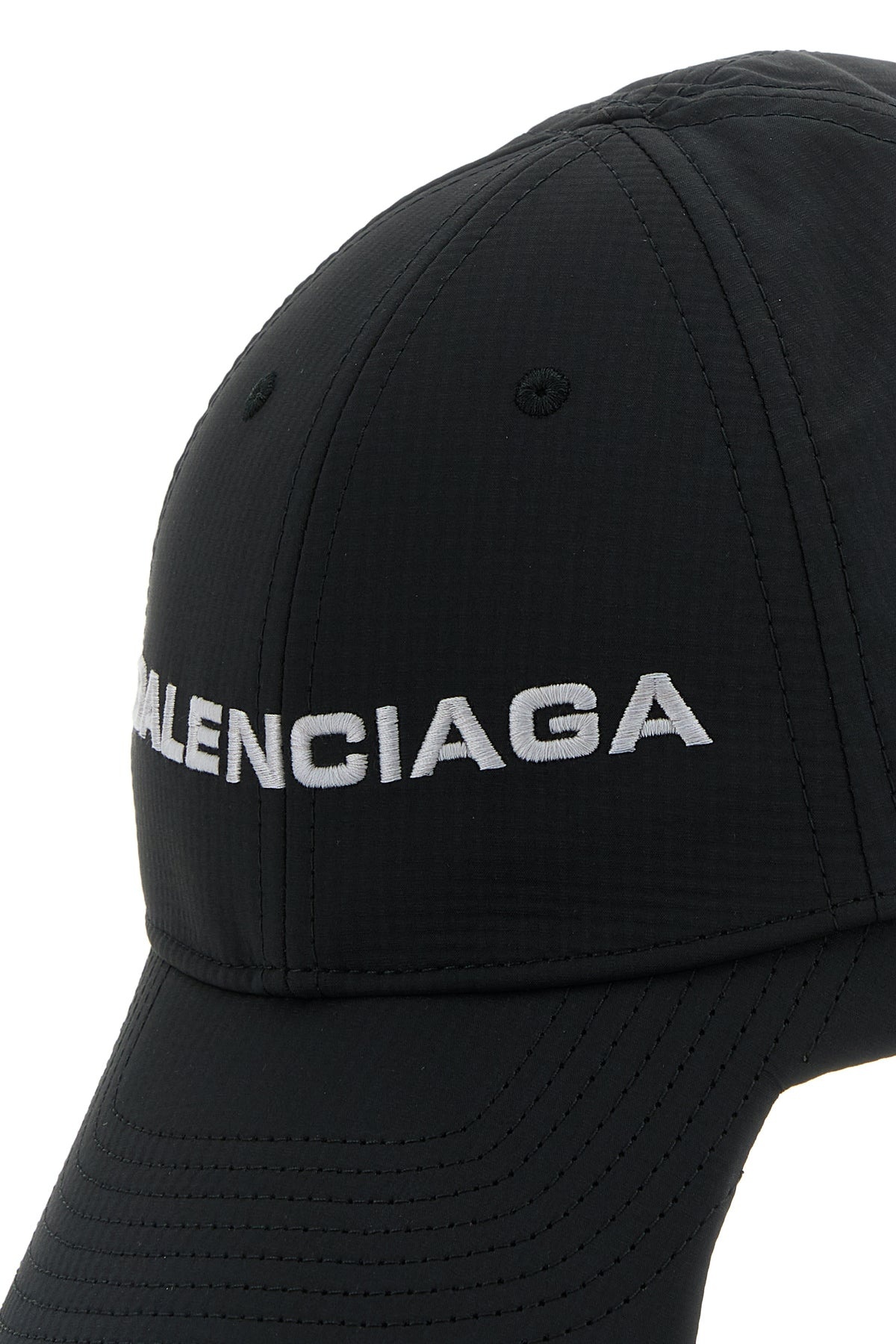 Black stretch polyester baseball cap - 4