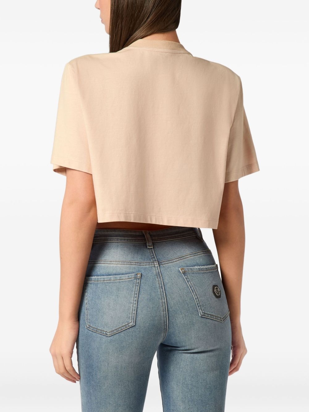 Vintage-print cropped T-shirt - 4