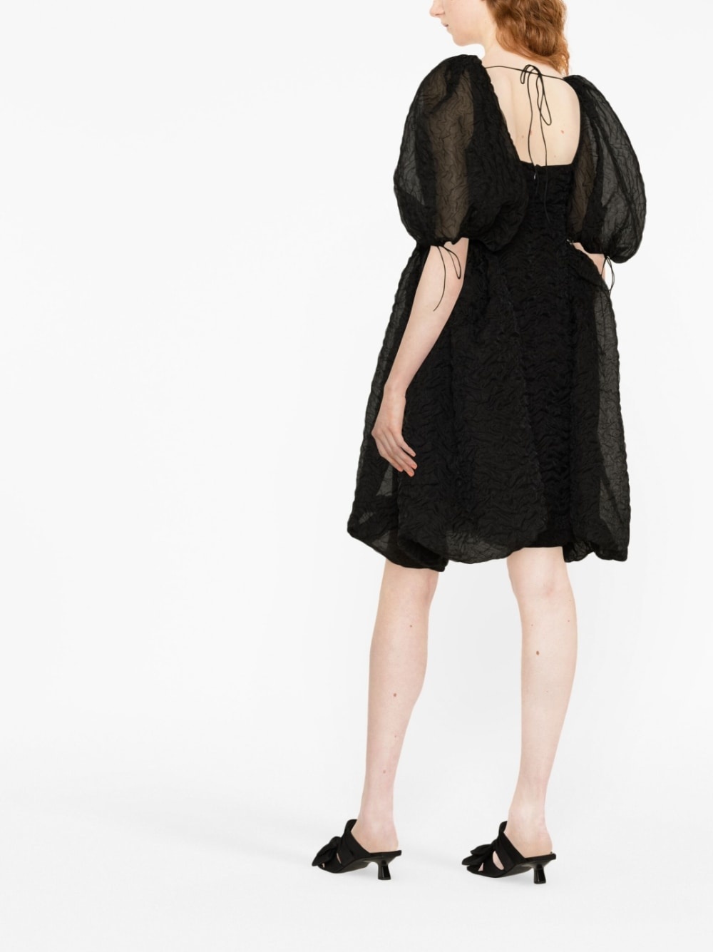 Sidra puff-sleeve minidress - 4