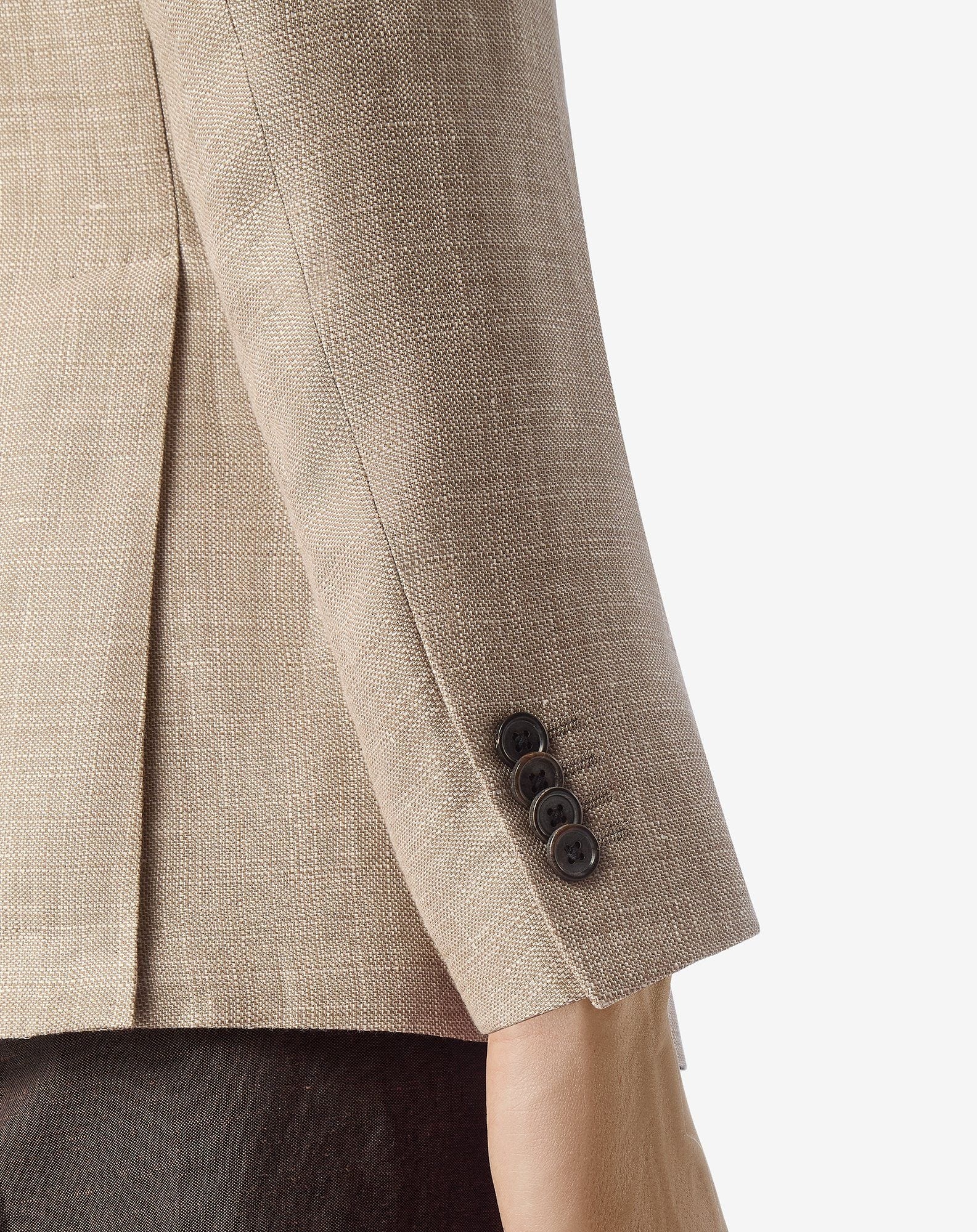 Brown wool and linen jacket - 5