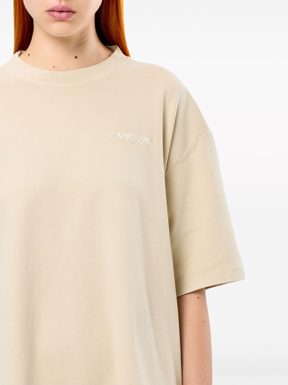 logo-embroidered cotton T-shirt - 7