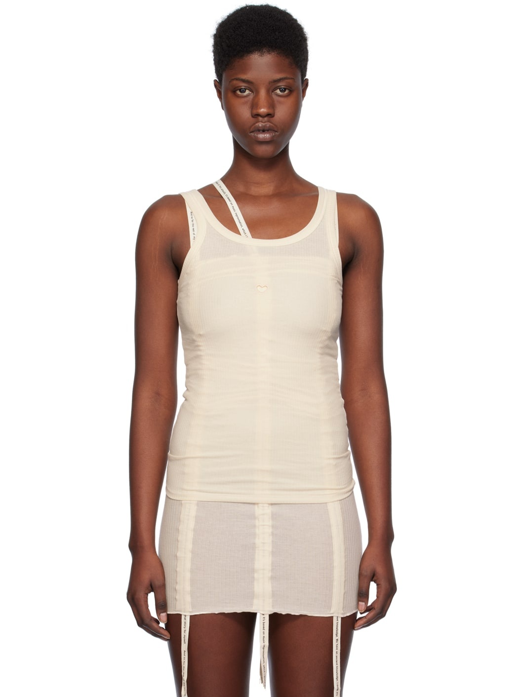 Off-White Heart Tank Top - 1