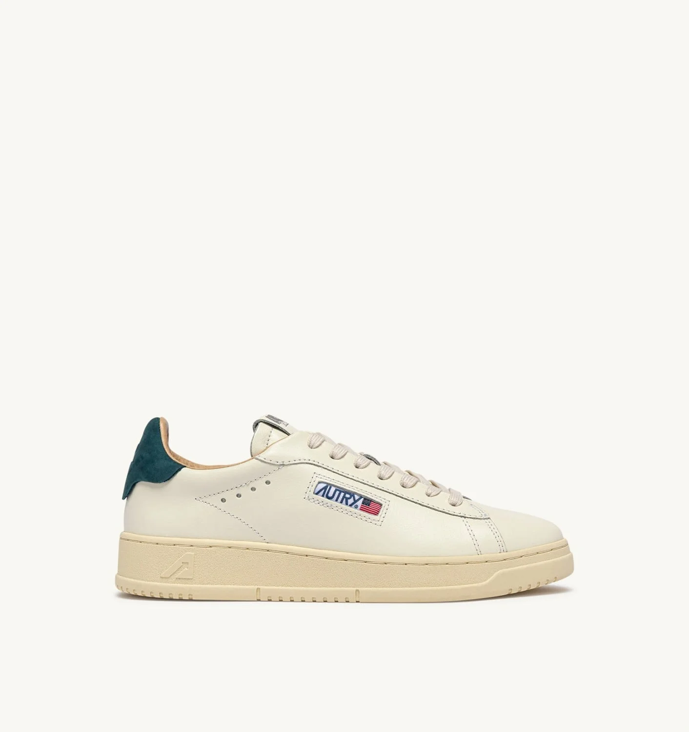 DALLAS LOW SNEAKERS IN MARSHMALLOW AND DARK SEA LEATHER - 1