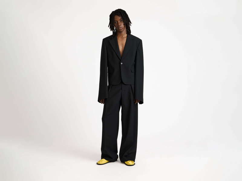 JW Anderson MENS STRAIGHT LEG TROUSERS IN BLACK outlook