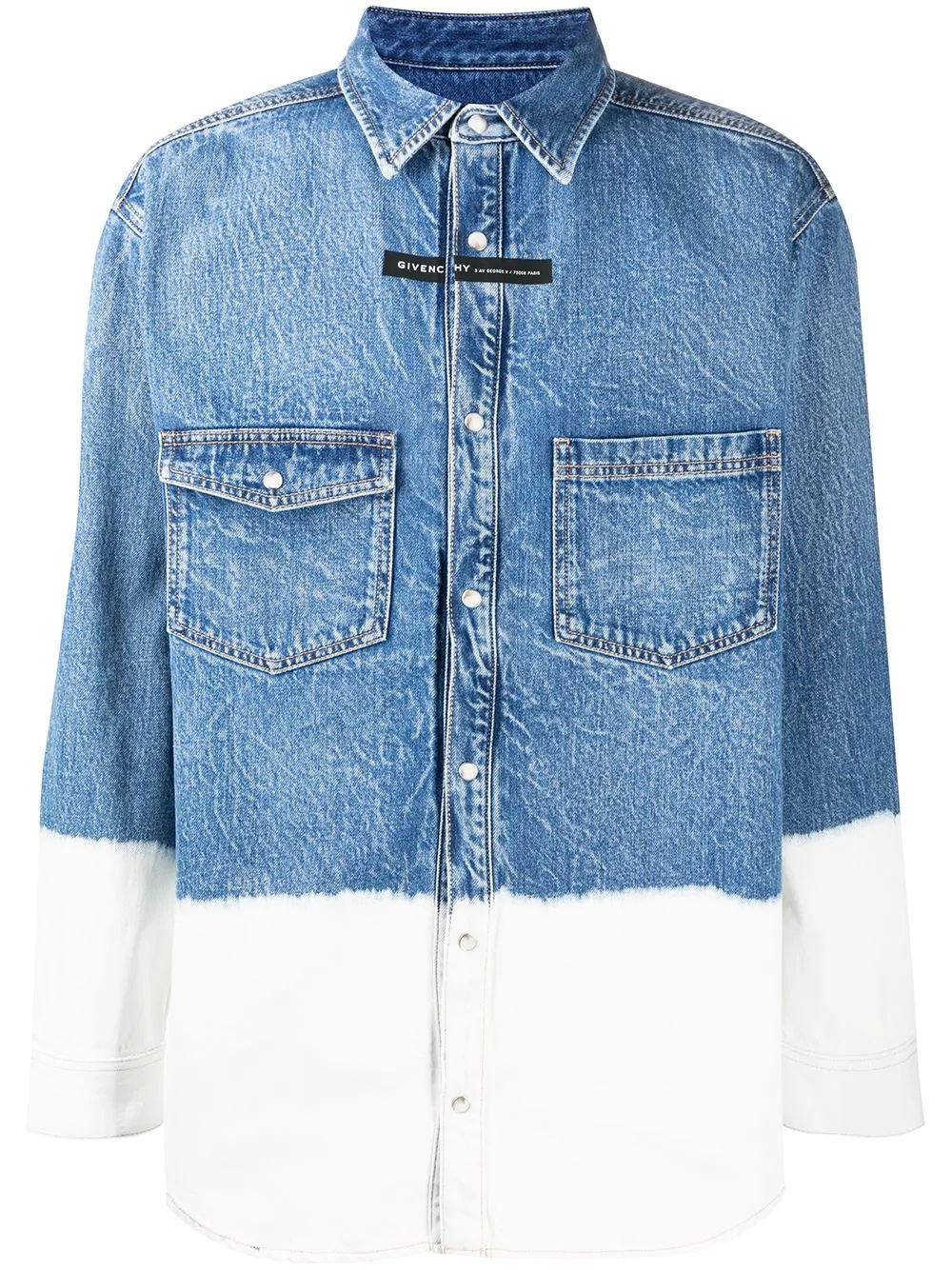 bleached denim shirt - 1