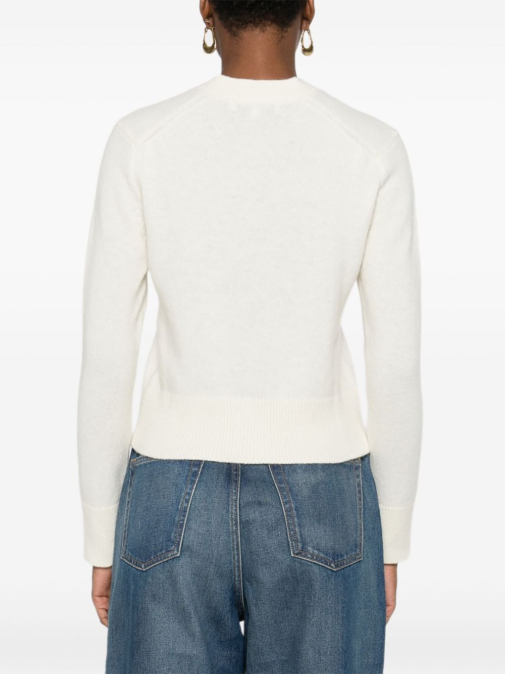 fox-embroidered lambswool cardigan - 4