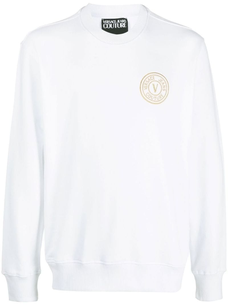 logo-embroidered long-sleeve sweatshirt - 1