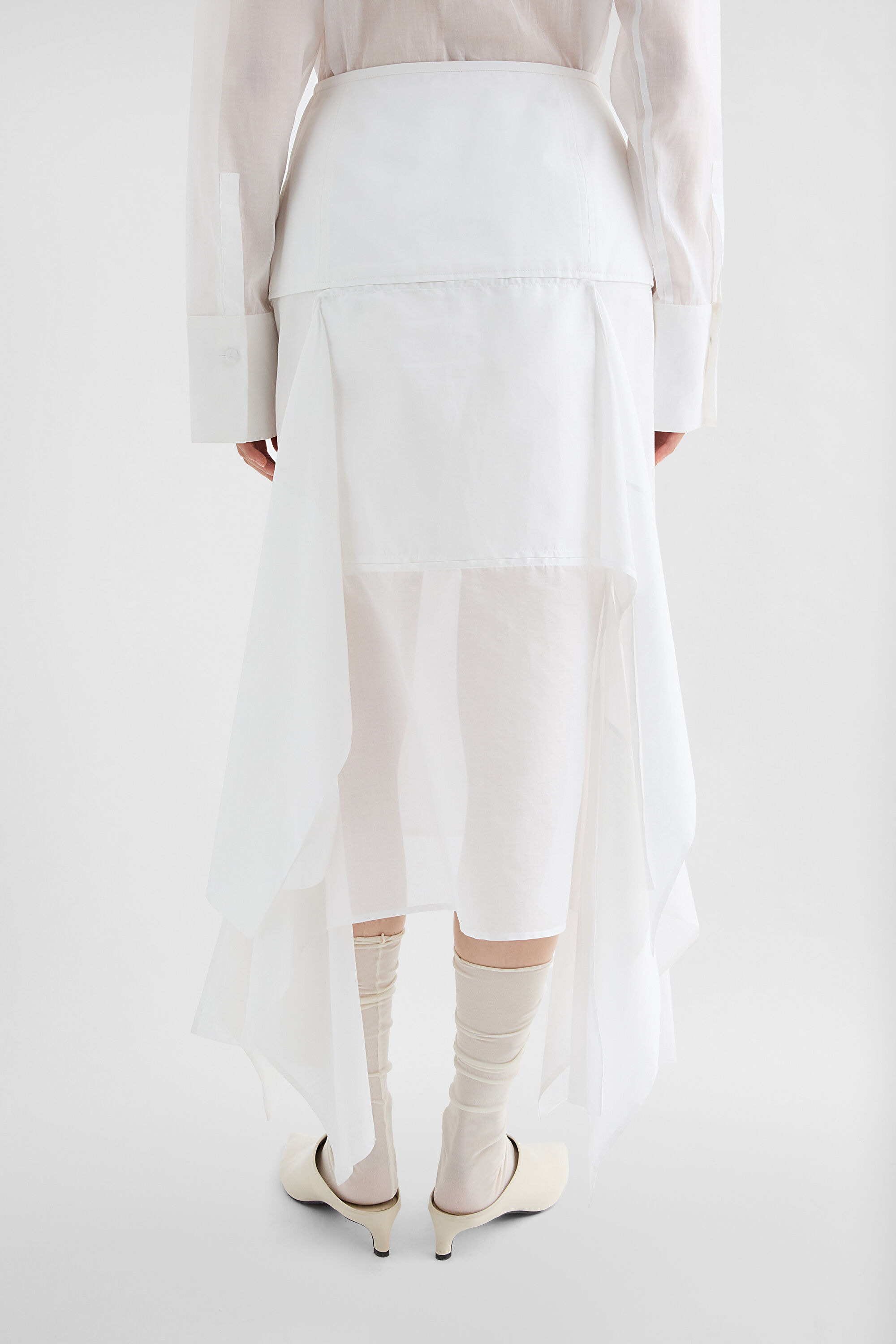 Cotton Muslin Panelled Skirt - 4