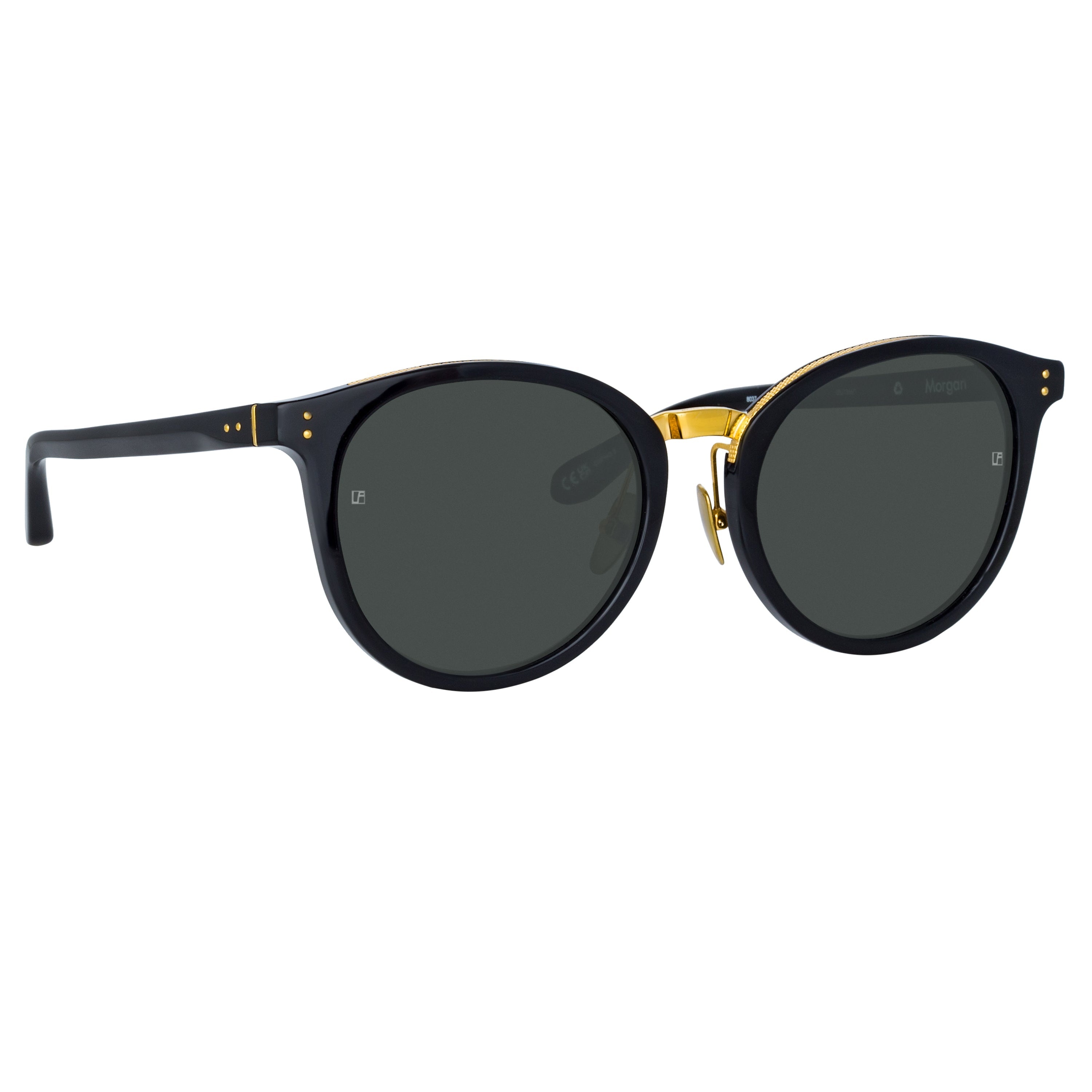 MORGAN OVAL SUNGLASSES IN BLACK - 3