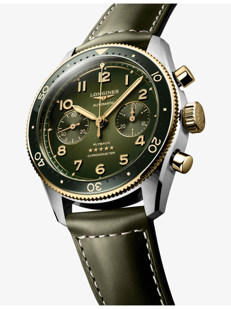 L3.821.5.53.2 Spirit Flyback Chronograph Ceramic Bezel Stainless-Steel Automatic Watch 3