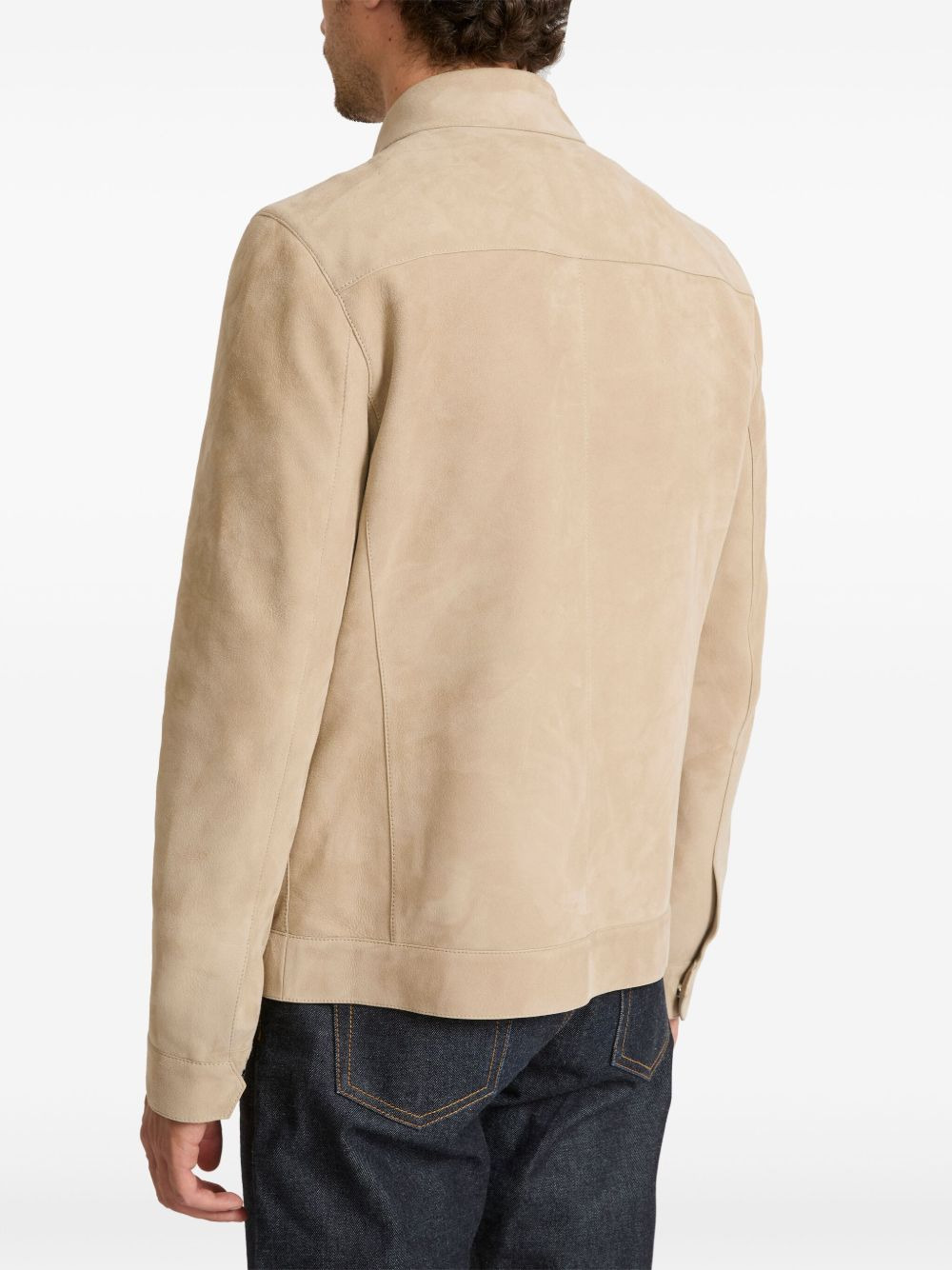 velour leather jacket - 4
