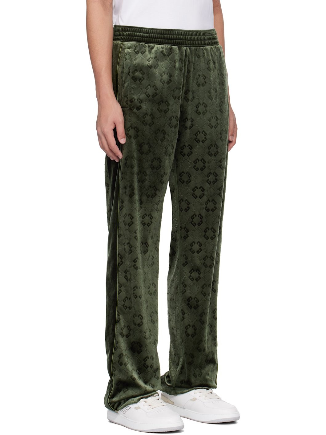 Green Monogram 72 Velvet Sweatpants - 2