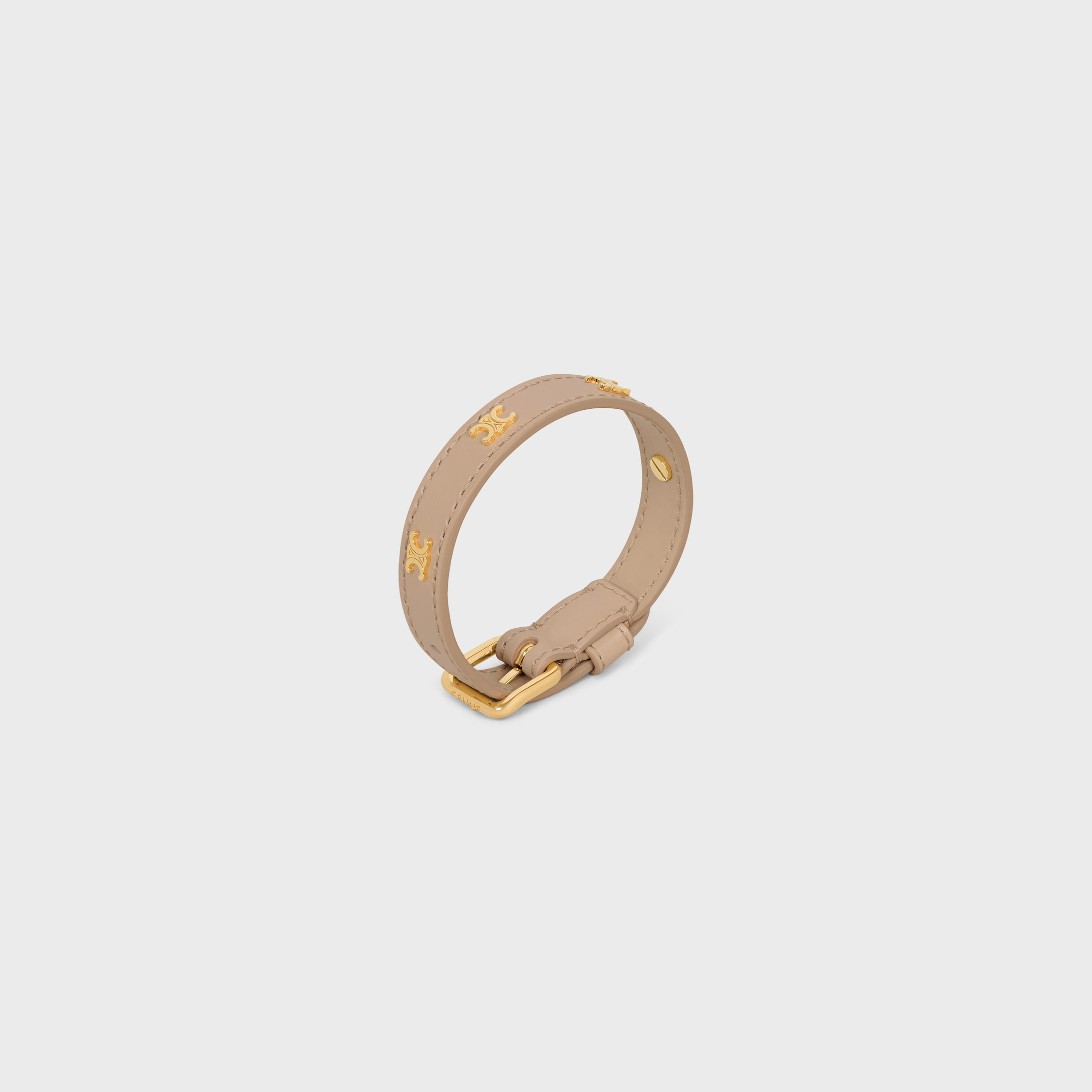 Les Cuirs Celine Multi Leather Bracelet in Calfskin and Steel - 2