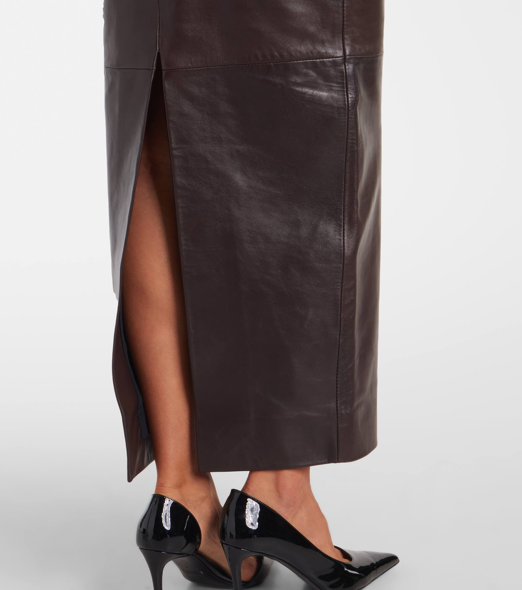 Loxley leather maxi skirt - 5