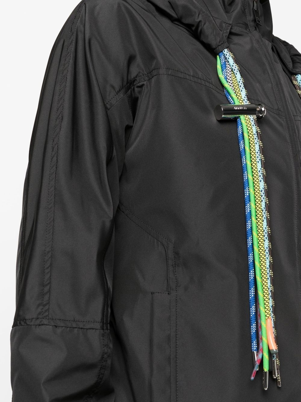 cord-detail hooded jacket - 5