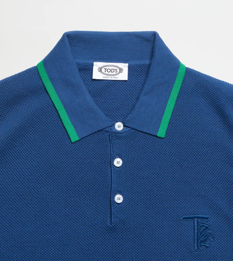 PIQUET POLO SHIRT - BLUE 3