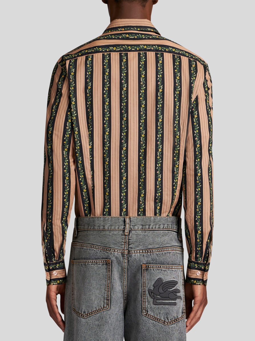 STRIPED SHIRT WITH FLOWERS - 4