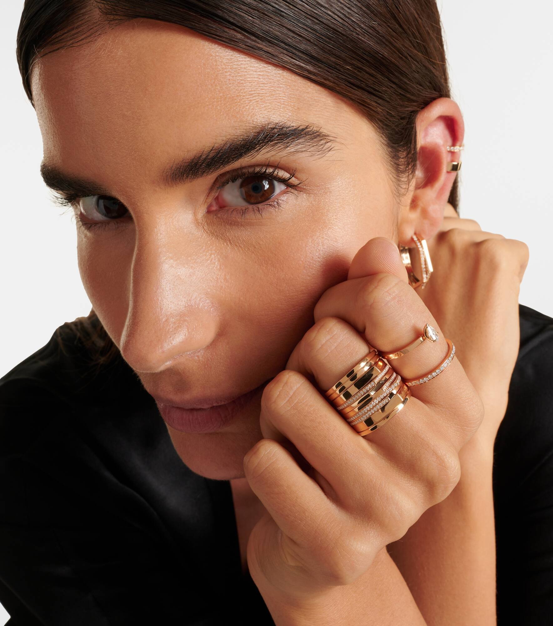 Serti Sur Vide 18kt rose gold ring with diamonds - 2