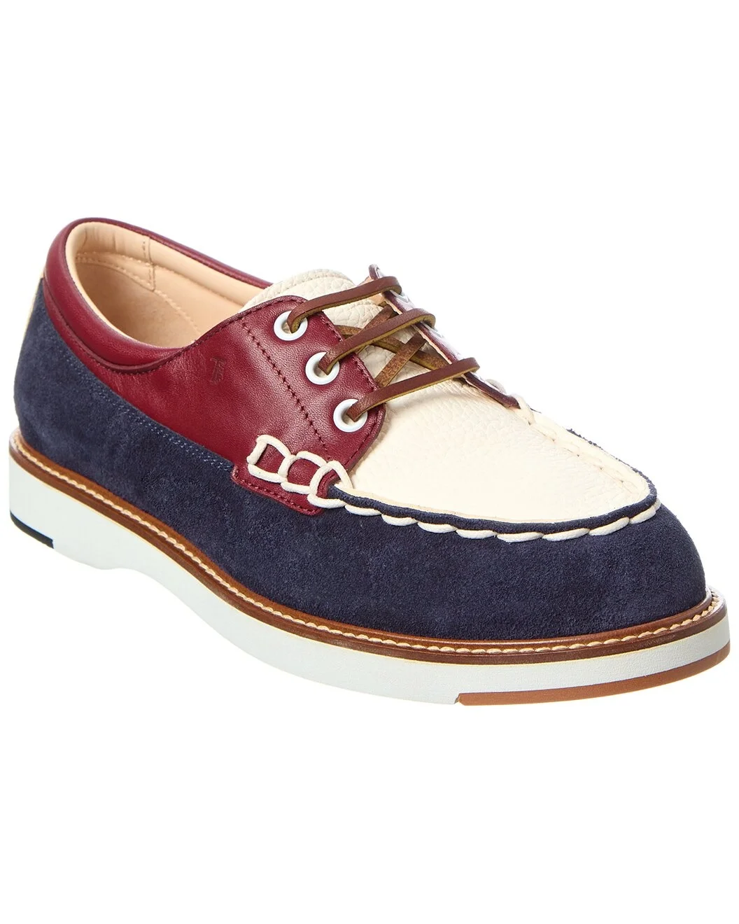 TOD’s Leather & Suede Boat Shoe - 1