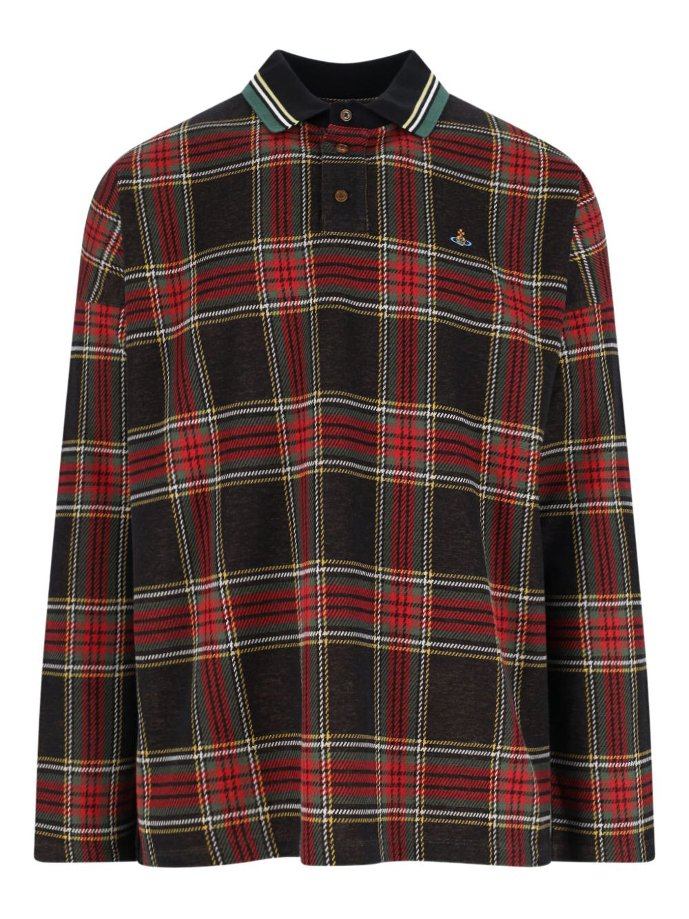 TARTAN-PLAID POLO SHIRT - 1