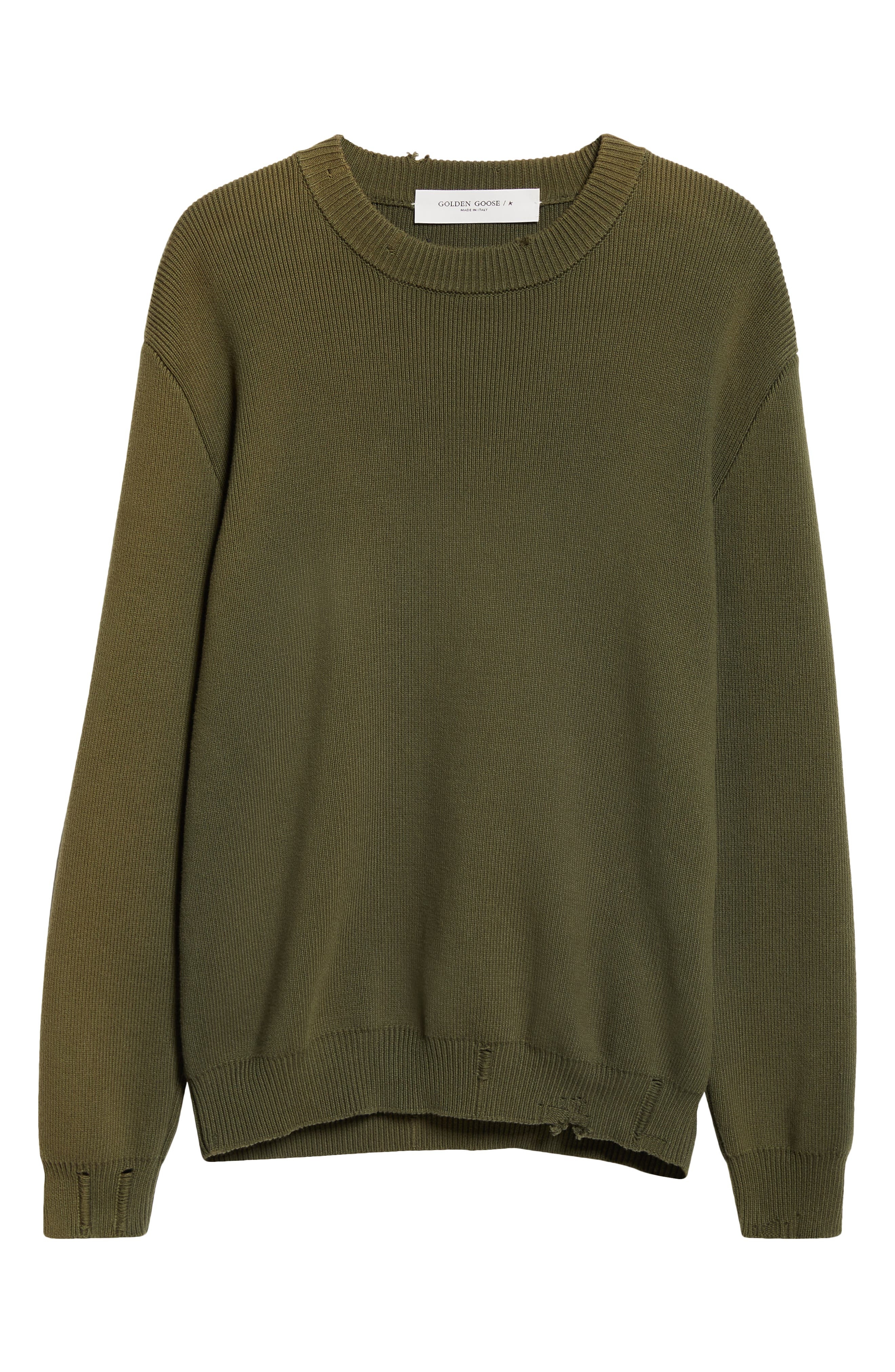 Distressed Cotton Blend Sweater - 6