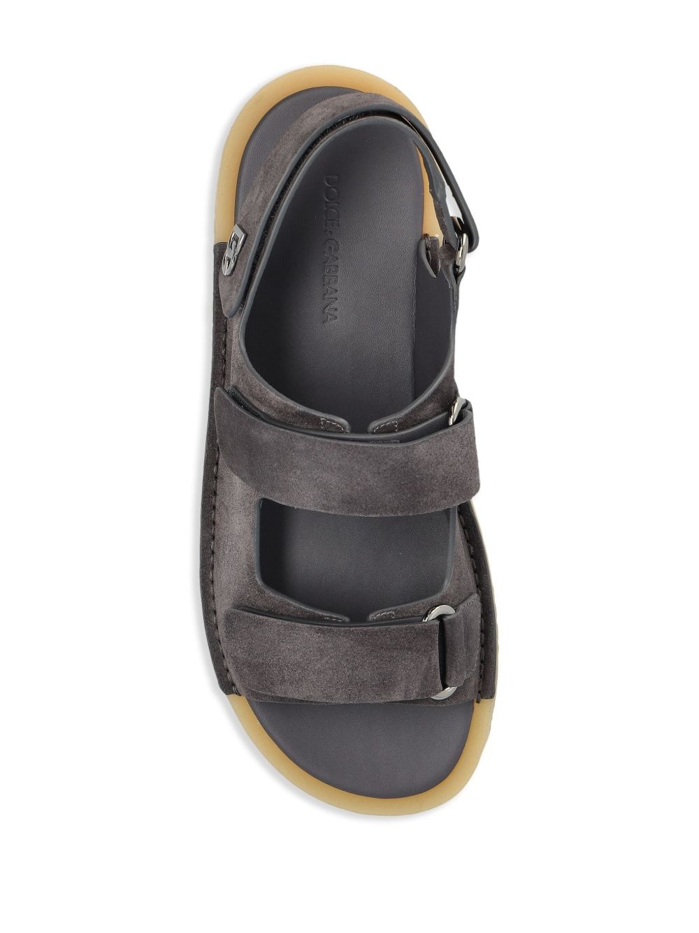 touch-strap leather sandals - 4