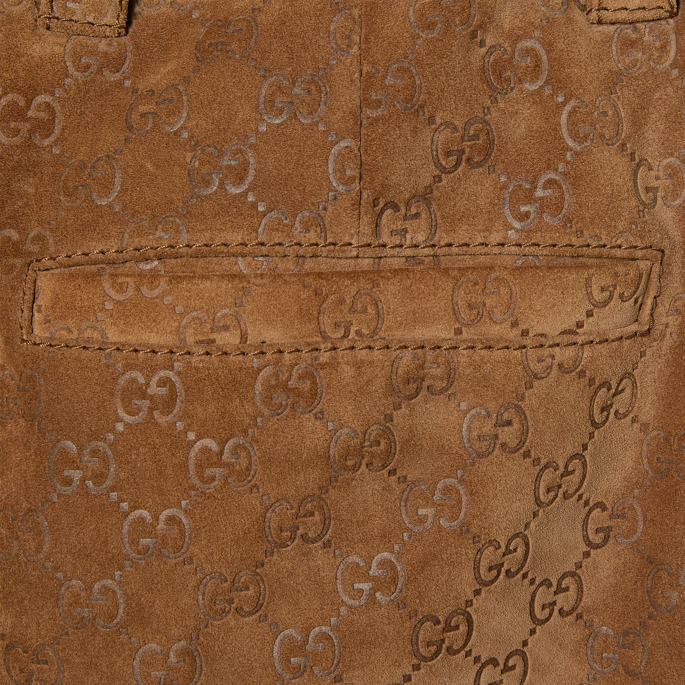 Embossed GG suede shorts - 7