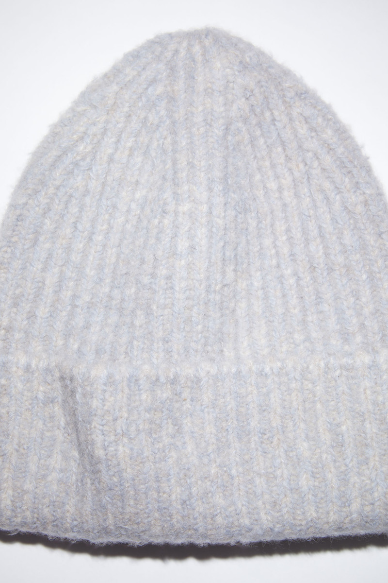 Ribbed beanie hat - Steel blue 4