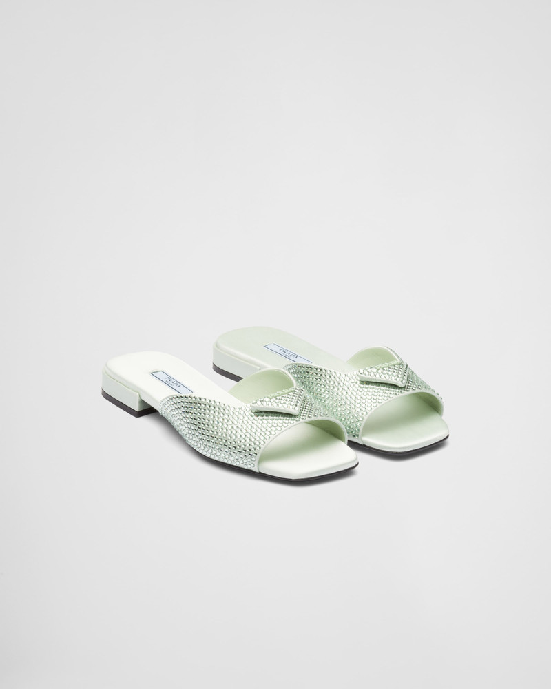 Satin slides with crystals 1